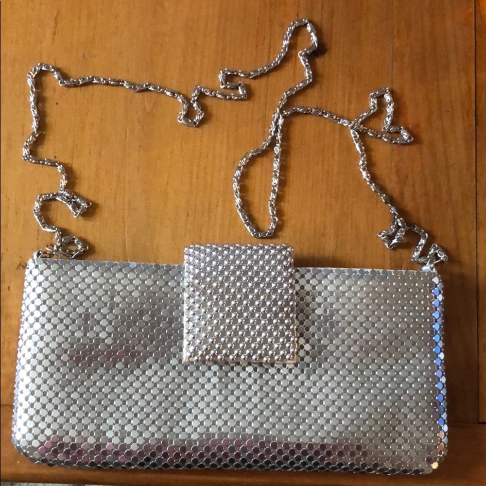 Silver evening bag